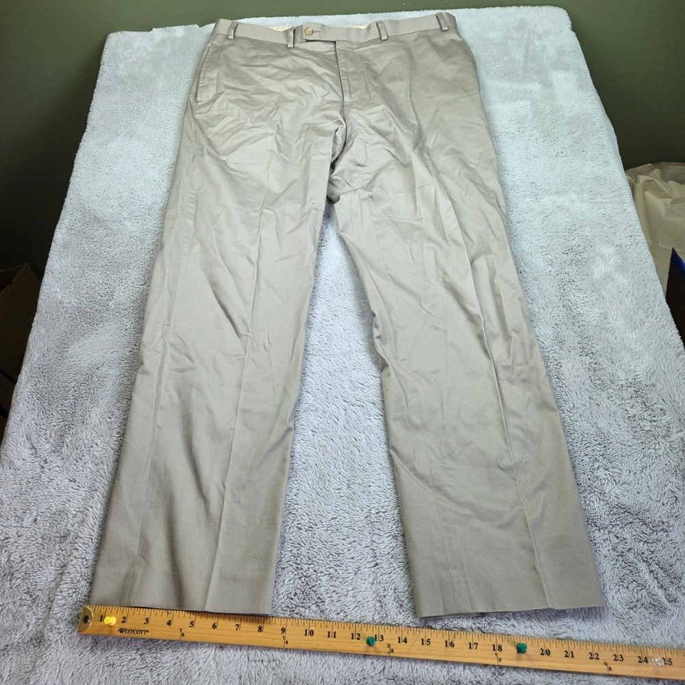 Lauren Ralph Lauren Dress Pants Mens 38x31 Flat Front Cotton Chino Khaki Tan